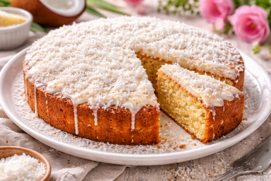 Замесила тесто как на оладьи &mdash; через 15 минут на столе нежный пирог &laquo;Кокосовое облако&raquo;: вкуснее королевской ватрушки