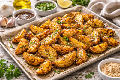 Картошка для поста и не только: вкуснятина в соево-кунжутном соусе с румяной корочкой