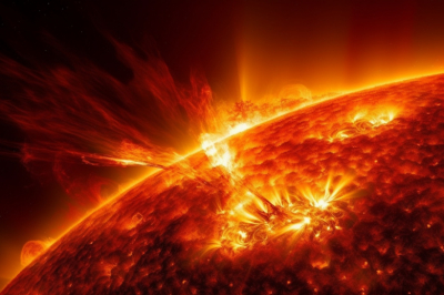 На Солнце произошла вспышка предпоследнего класса