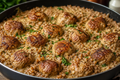Готовлю гречку так &mdash; и не остаётся ни крупинки: жарю с фрикадельками в особой подливе