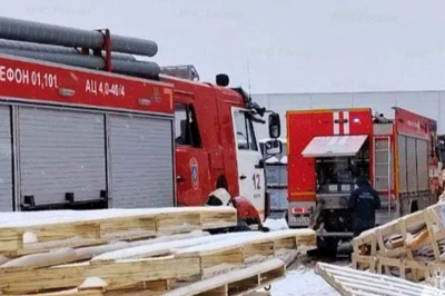 В Калуге на бывшем заводе Volkswagen разгорелся пожар