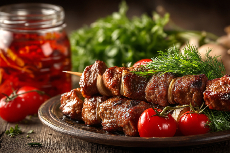 Беру баночку засоленных помидоров и мариную шашлык: мясо нежное, а сока просто уйма