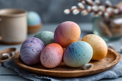 Никаких колготок и шелухи: пара штрихов, и яйца засияли радужными узорами &mdash; разноцветное чудо на Пасху