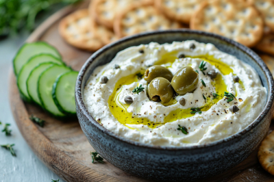 Забудьте про простой сыр! Взбиваю творожный сыр с оливками, каперсами и чили. Вкус &mdash; как на Санторини. Идеальная закуска