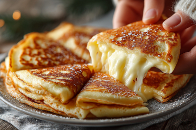 Трачу не больше 6 минут утром на приготовление этого завтрака от начала и до конца: панкейк с сыром