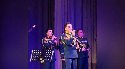 Мужской хор Нацгвардии исполнил хит Linkin Park под домбру